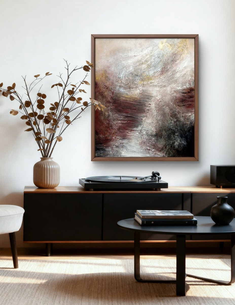 Abstract Acrylic Painting By Alexandra Petropoulou, 39 X 47, Whispers Of Earth, Original Artwork