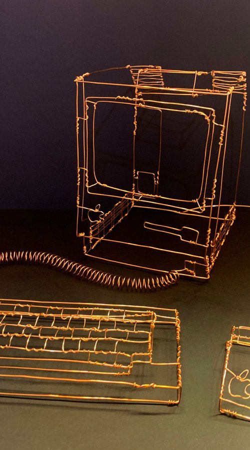 Apple Mac Computer Sculpture by Jane Tilley