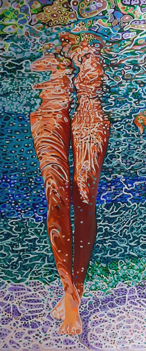 Underwater / 162 x 122 x 0.1 cm by Alexandra Djokic