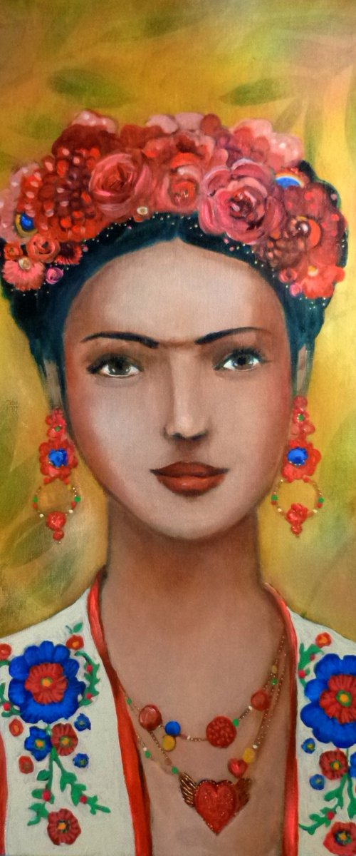 One day with Frida 38 x 46 cm by Loetitia Pillault