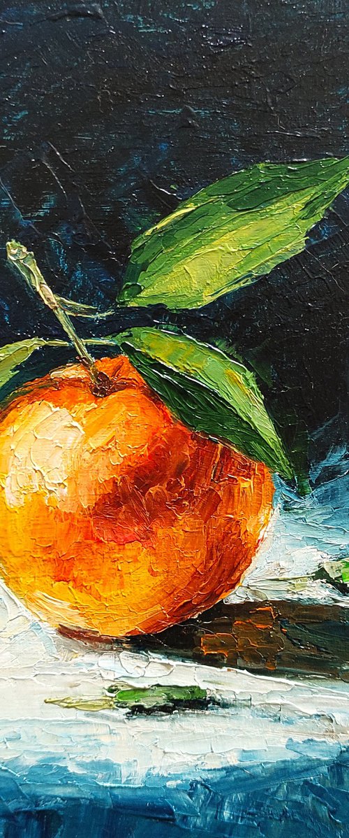 Tangerine Fruit Painting by Yulia Berseneva