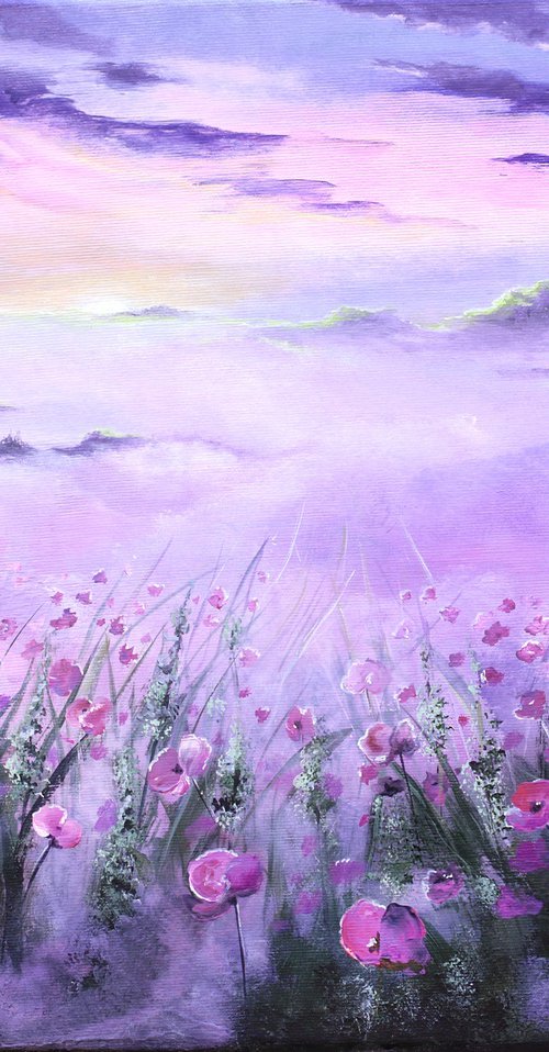 Sunset Poppies by Katerina Koroleva