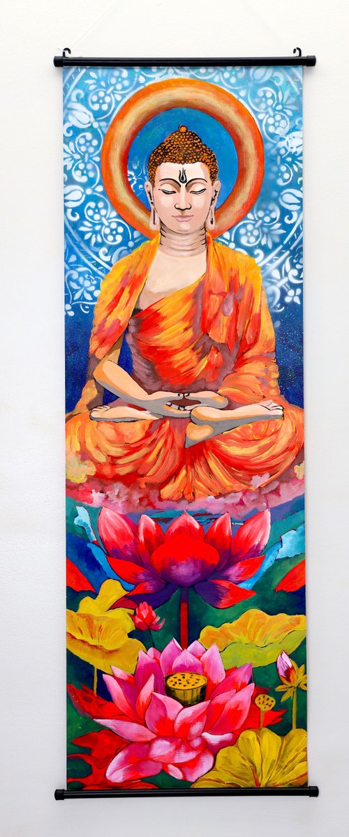 Buddha- Where Emotions Rest by Poovi Art