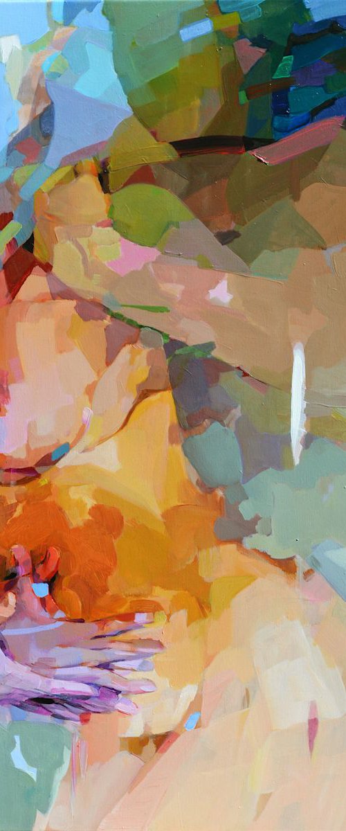 The walls were restless under chalk drawings by Melinda Matyas