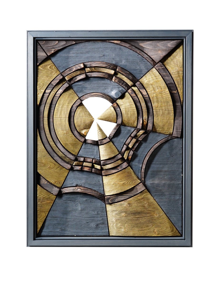 Landscape Relief By Sava Draganov, 19 X 25", "Peaks", Original Artwork