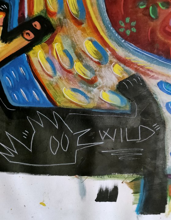 TOGETHER BUT NOT MIXED 110x110cm