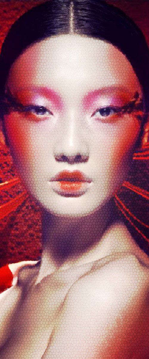 Geisha in Red by Alex Solodov