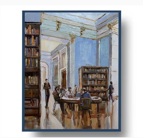 Public Library Interior.