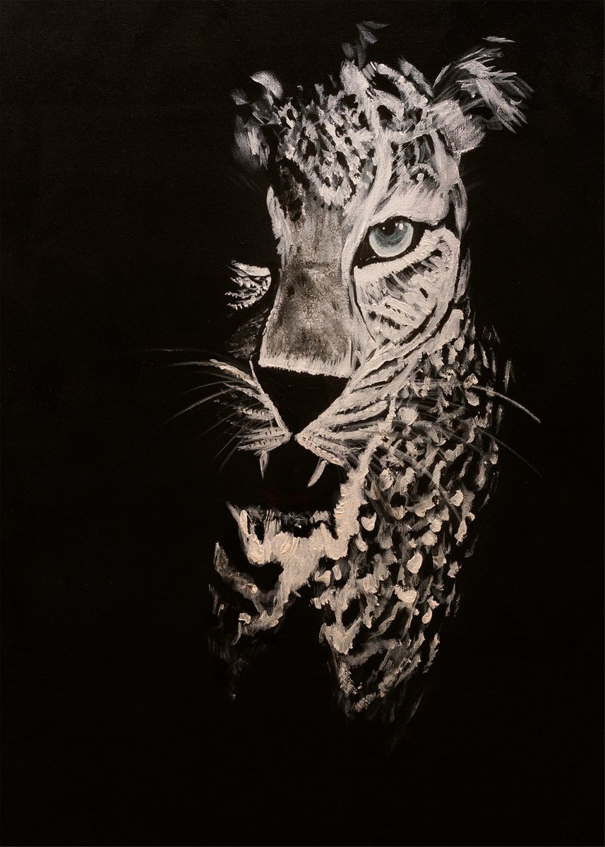 Leopard in the dark by Margarita Telianidis