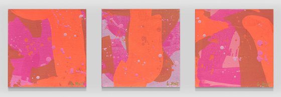 Perception Trio 20cm (x3) acrylic on canvas