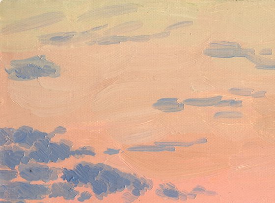 Sunset. Russian field