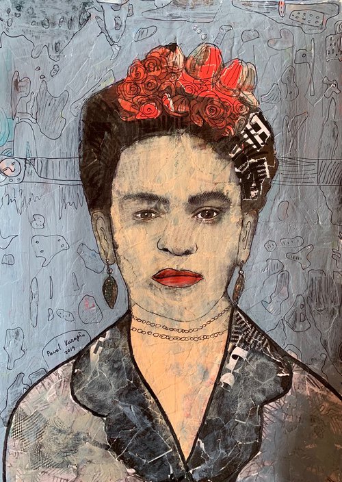 Portrait of Frida Kahlo #77 by Pavel Kuragin