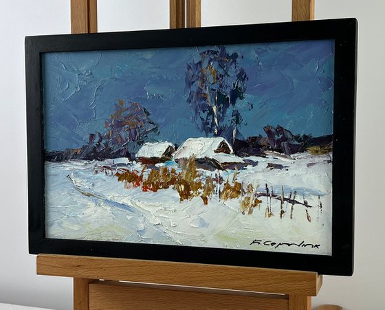 Winter Snow-Covered Village