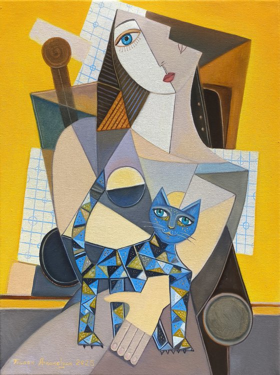 Girl and Her Cat