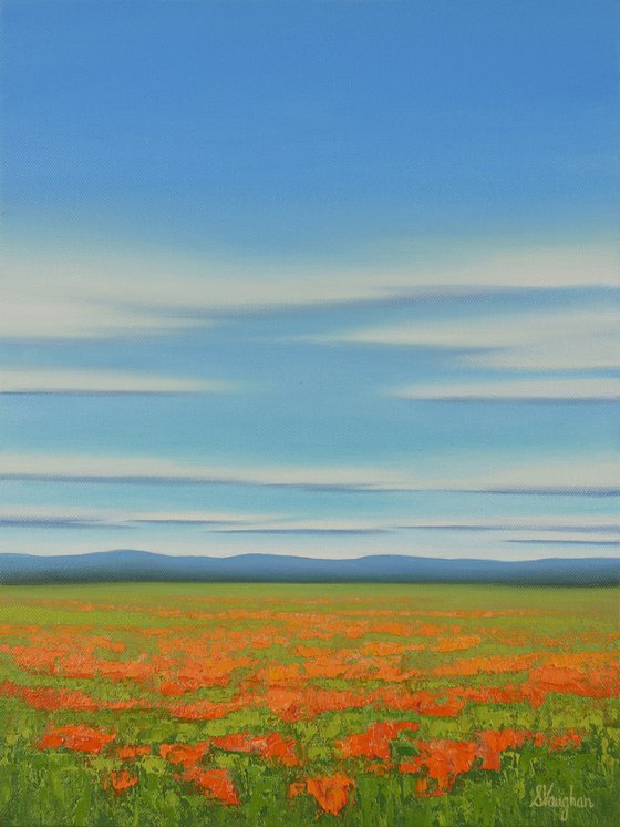 Abundant Poppies - Flower Field Landscape