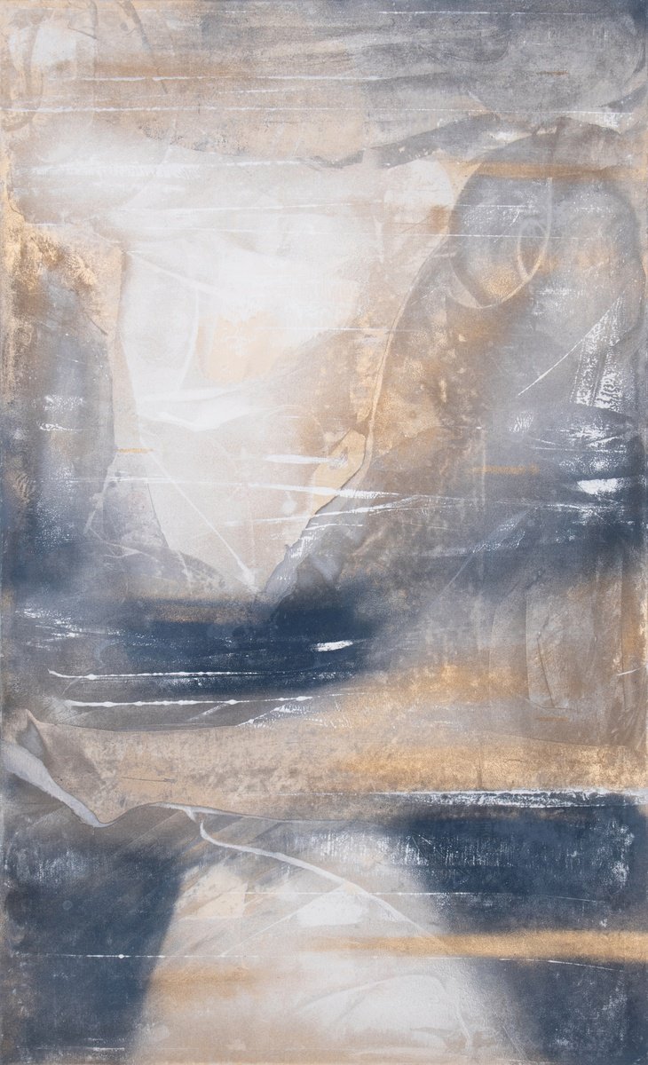 Abstract Acrylic Painting By Rokas Berziunas, 47 X 79", No. 23-53 (120 X 200 Cm ), Original Artwork