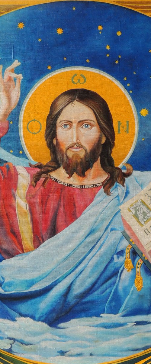 Reproduction of Vasnetsov Christ the Almighty by Kakajan Charyyev
