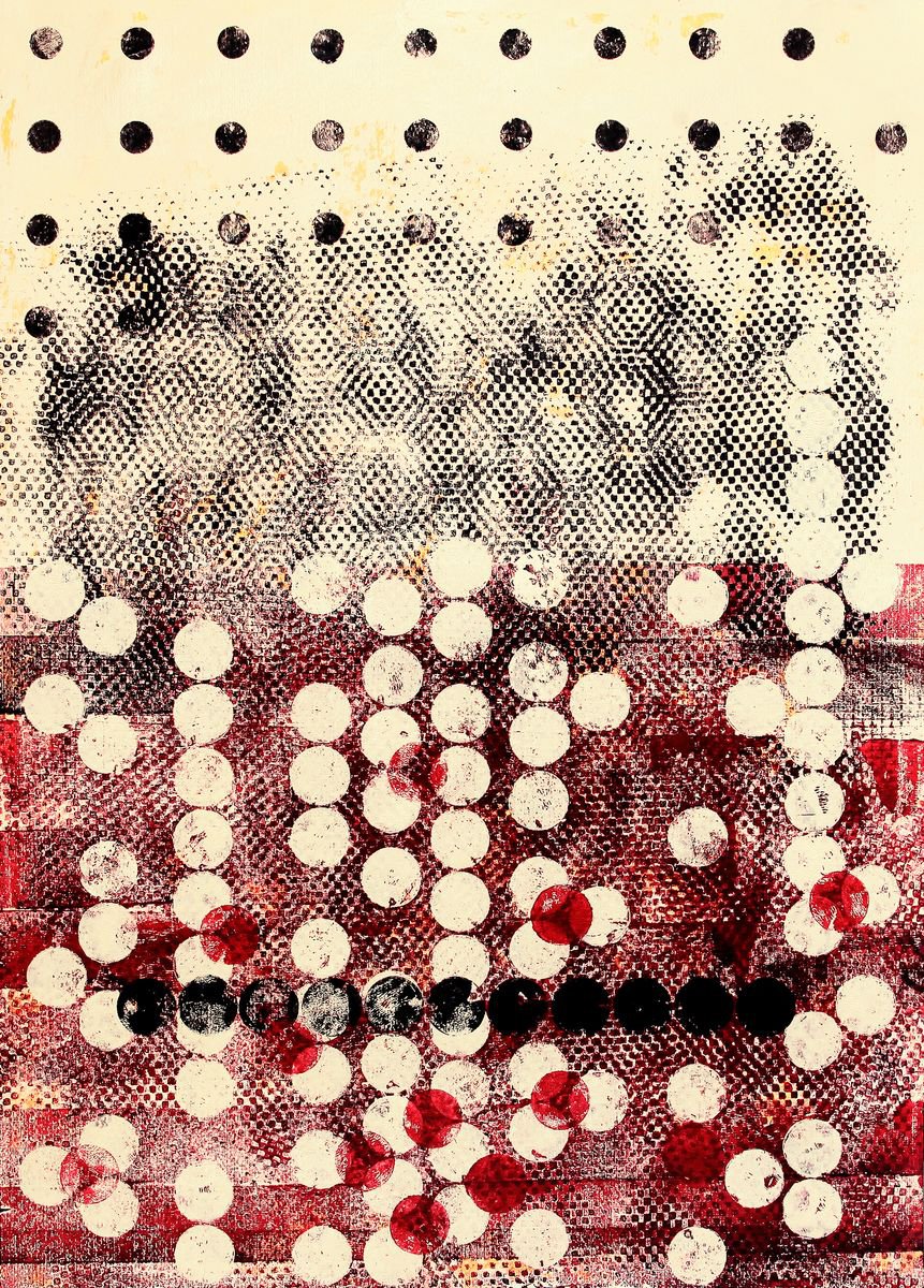 Abstract Acrylic Painting By Petr Strnad, 20 X 28", Through V., Original Artwork