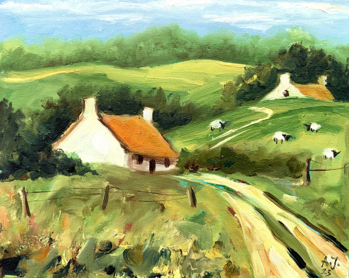 Irish Cottage - Ireland landscape, countryside, country life by Alexandra Jagoda (Ovcharenko)