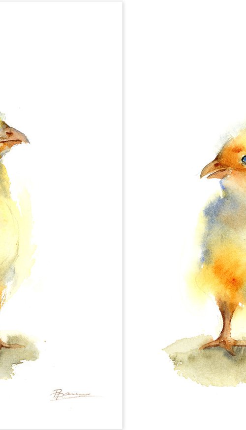 Set of 2 baby Chick by Olga Tchefranov (Shefranov)