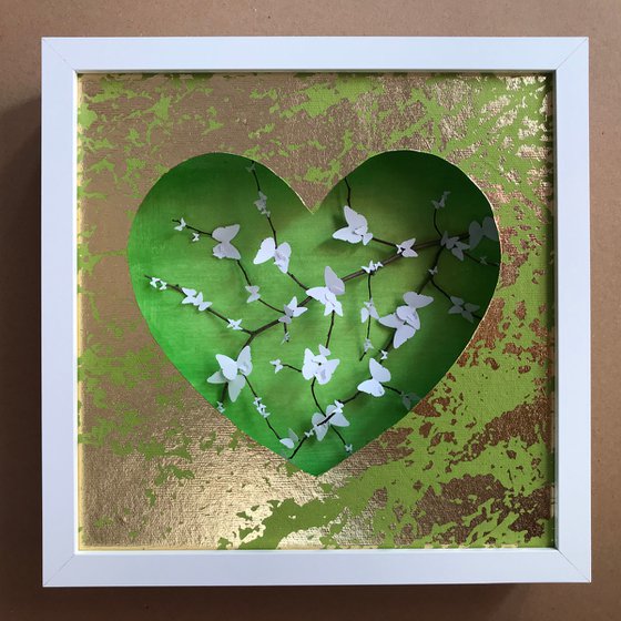 Cherry Blossom Heart (Green)