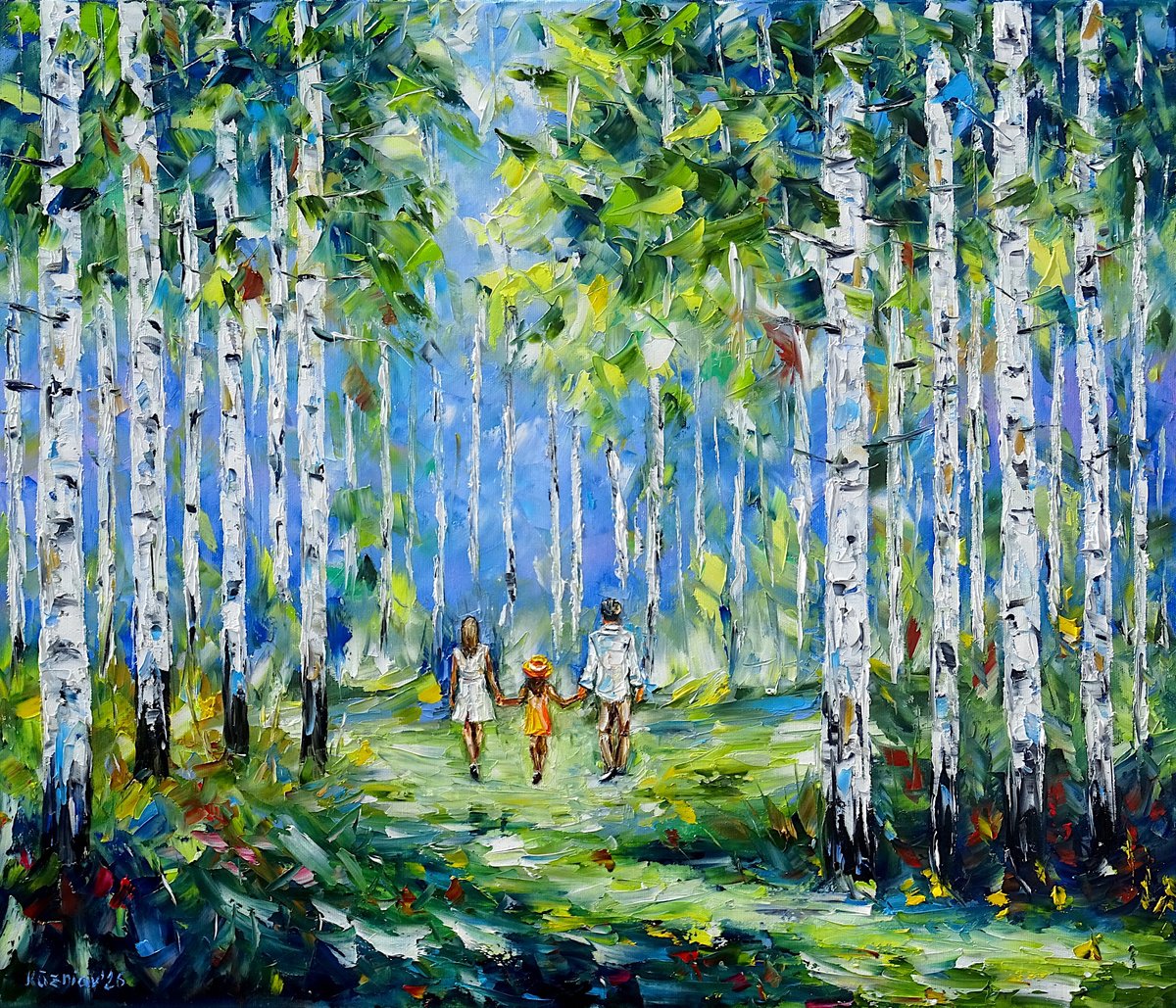 Expressive Oil Painting , In The Summer Forest By Mirek Kuzniar, 28 X 24, Artwork For Sale On Artfinder