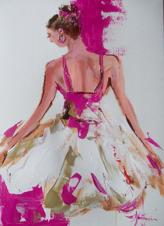 Ballerina Study on Paper-Ballerina Painting