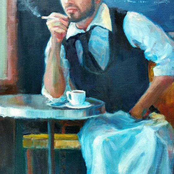 Waiter's Quiet Moment
