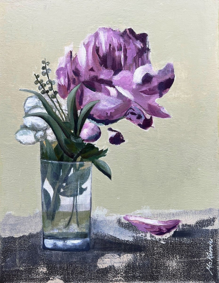  Peony Variations (After Ak) By Maryanne Mckernie, 11 X 14, Artwork For Sale On Artfinder