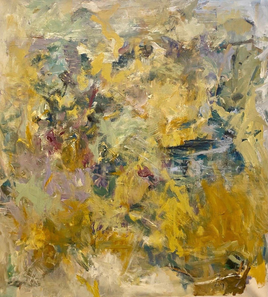 Organic Abstract Acrylic Painting By Lloyd Tabing, 55 X 59", September, Original Artwork