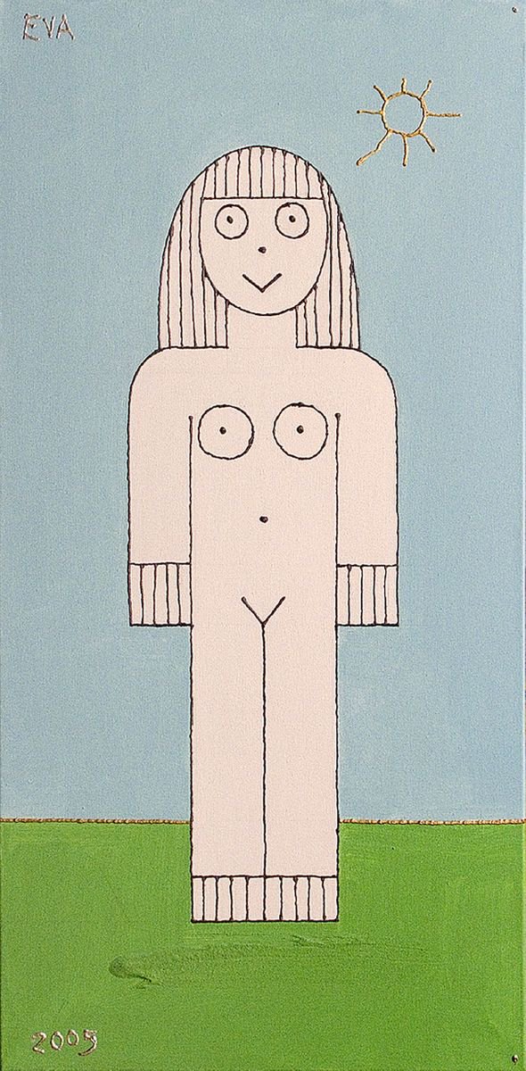 Impressionistic Portrait Acrylic Painting By Viktor Ivaniv, 16 X 31", Eva, Original Artwork