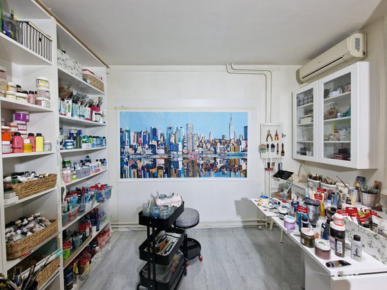 Urban Skyline Reflection New York