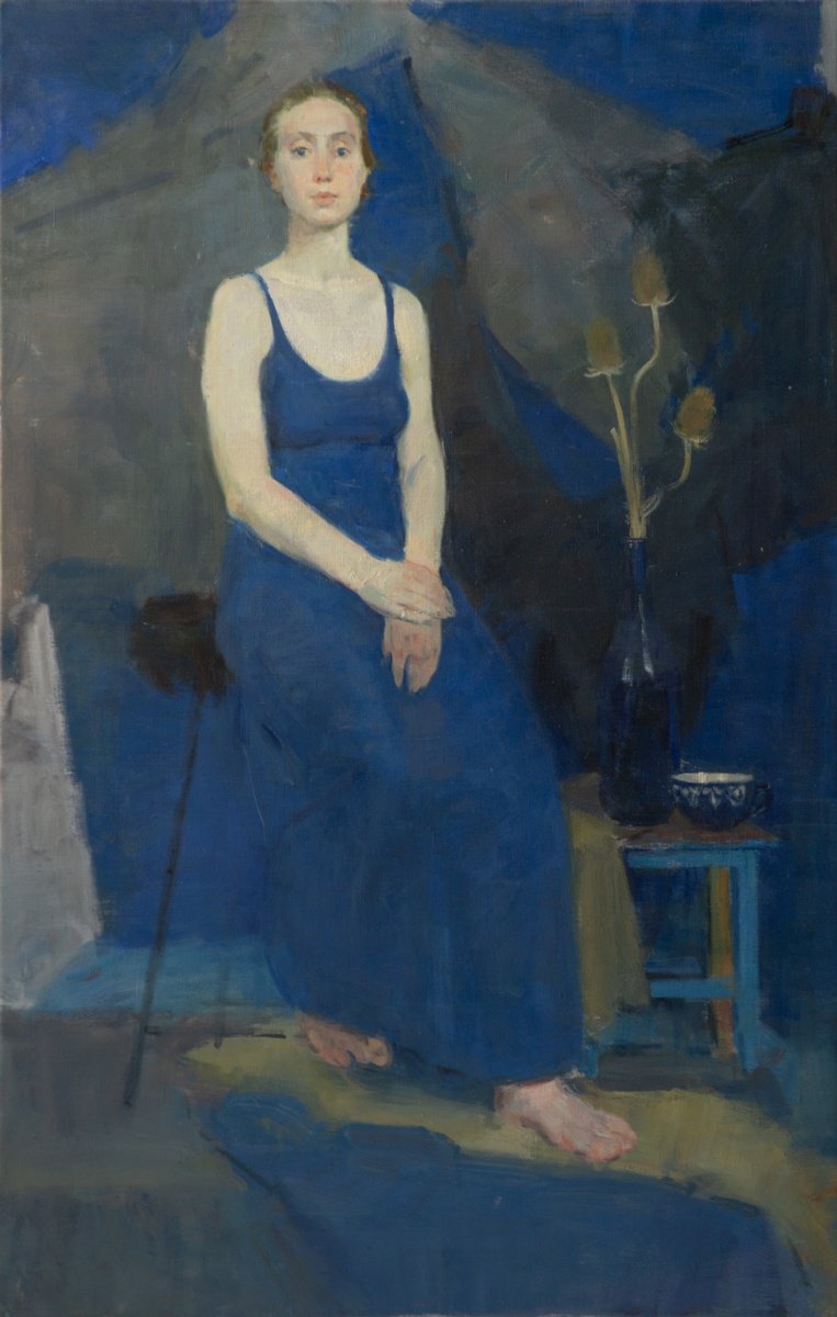 Azure - Oil Portrait By Anastasia Borodina, 30 X 47, Artwork For Sale On Artfinder