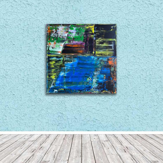 "Coherent Integration" - Original PMS Abstract Acrylic Painting On Canvas - 30" x 30"