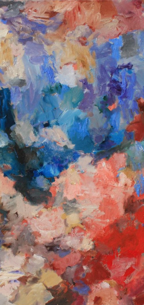Trumpeter   51x45 inch.  Abstract by Lana Verdi