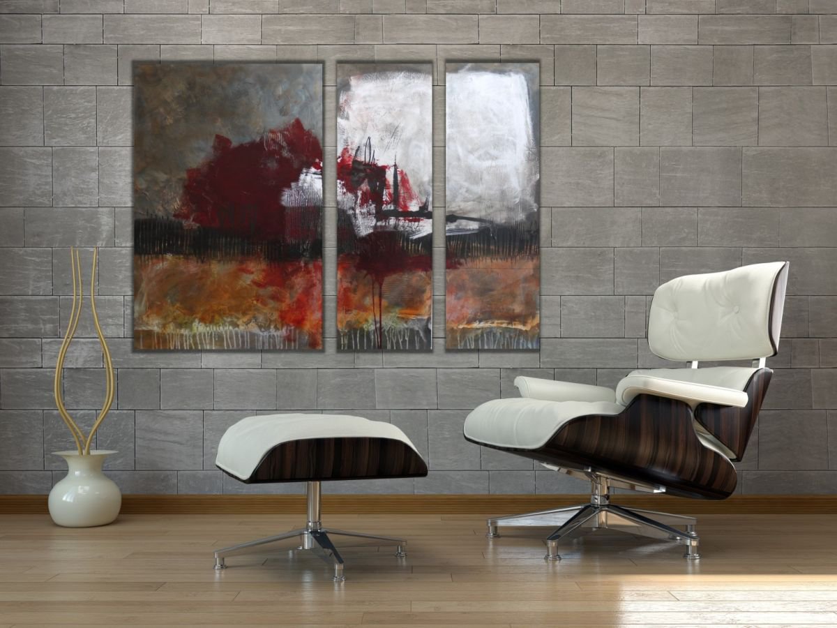 Abstract Triptych by Daniela Schweinsberg