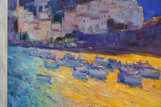Amalfi Coast in the evening