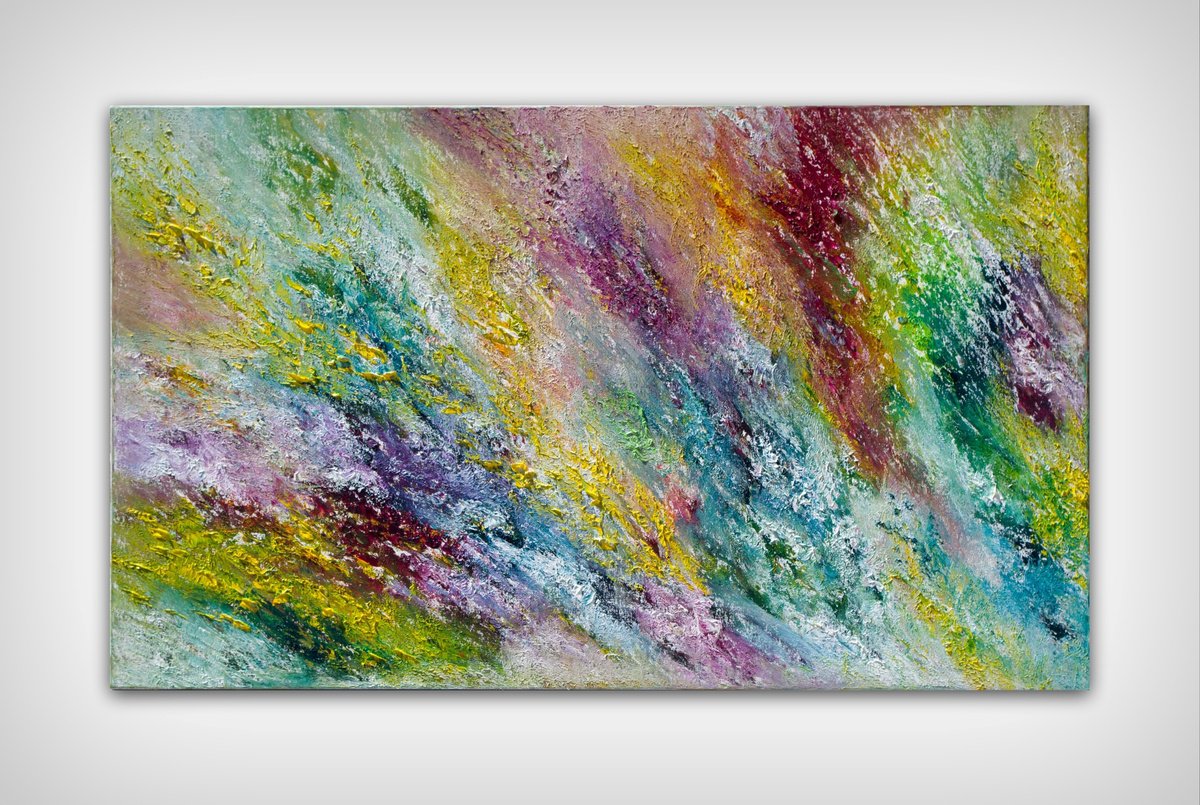 Impressionistic Landscape Oil Painting By Davide De Palma, 39 X 24, My Impressionist Colors, Original Artwork