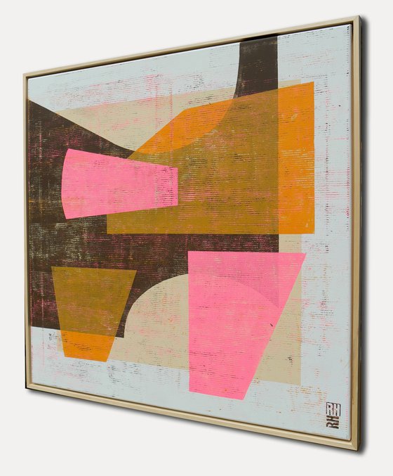 Fractured fallen pink orange brown