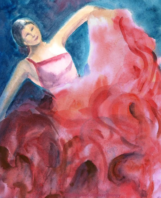 Set of Two Flamenco Dancers