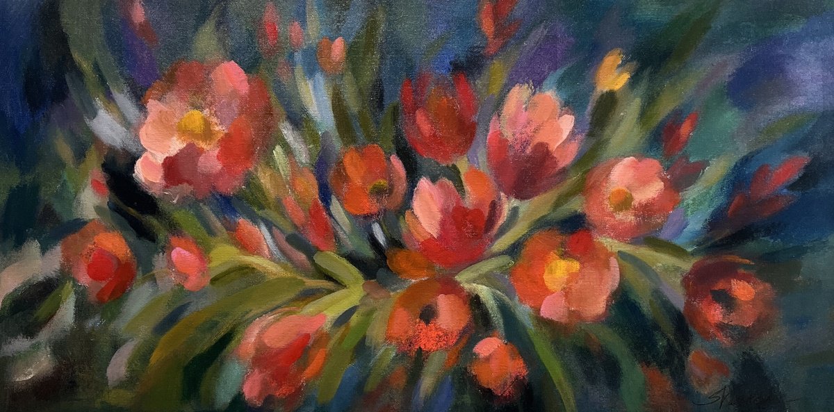  Burst Of Color By Silvia Vassileva, 36 X 18, Artwork For Sale On Artfinder