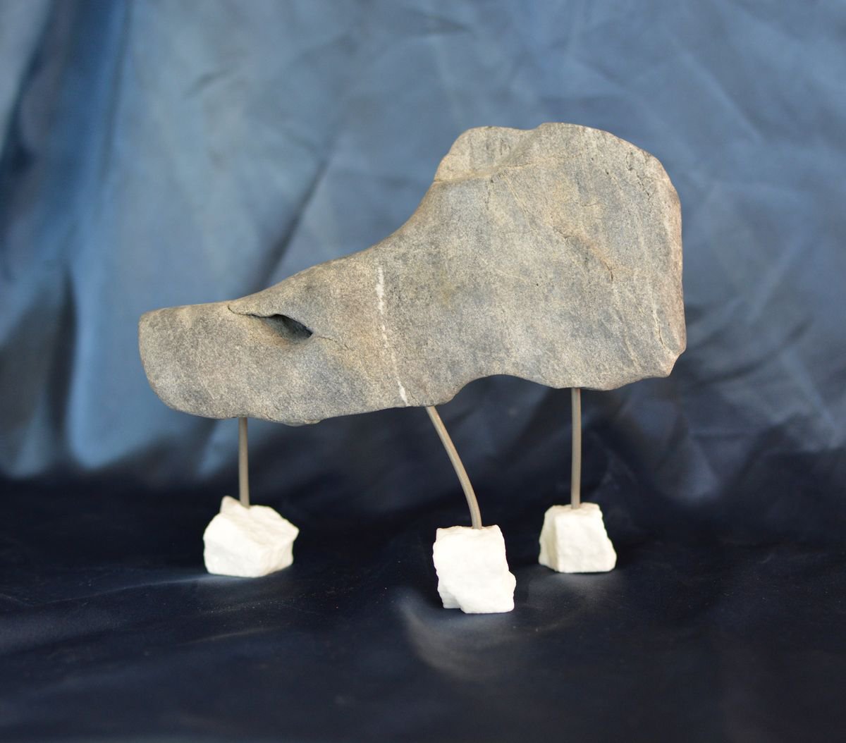 Expressive Animal Stone Sculpture By Ognyan Chitakov, 7 X 6", "Foal", Original Artwork