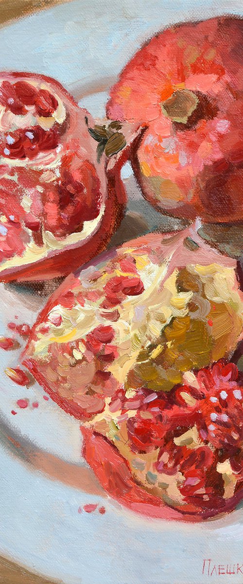 Still life with pomegranate by Alexey Pleshkov