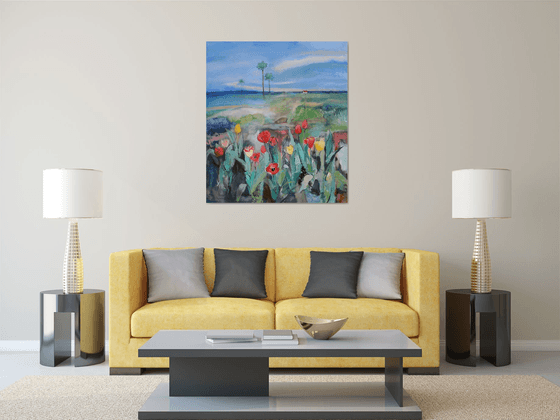 Landscape with Tulips