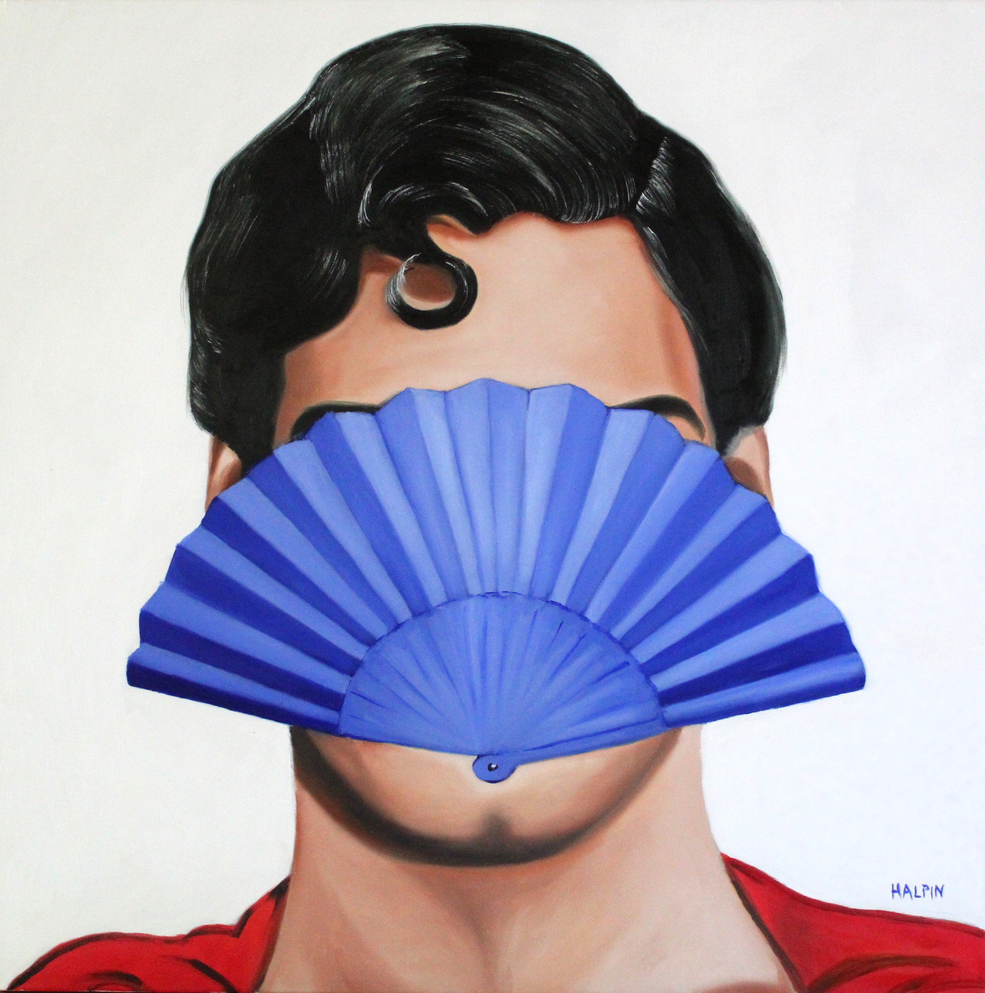 Urban And Pop Portrait Oil Painting By Mathew Halpin, 28 X 28", Fan Art One., Original Artwork