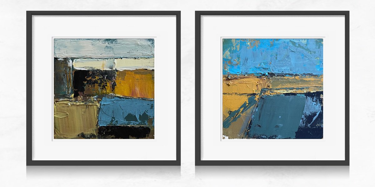 Impressionistic Landscape Acrylic Painting By Nick Molloy, 10 X 5", Alba Landscapes 3, Original Artwork