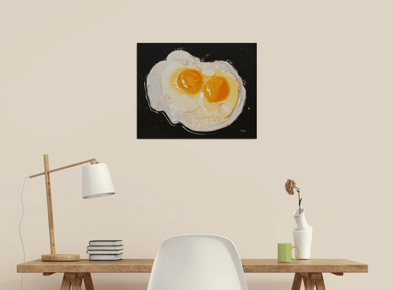 Two fried eggs