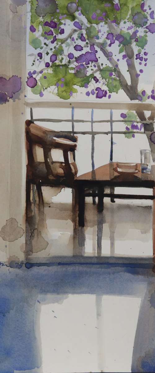 Violet blooms, balcony view by Prashant Prabhu