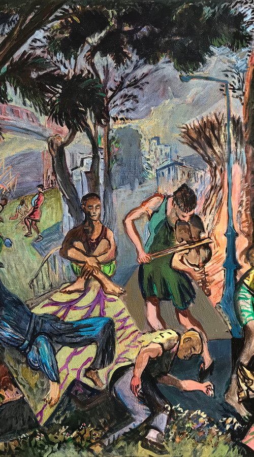 Wedding Party at Naval Row by Frank Creber