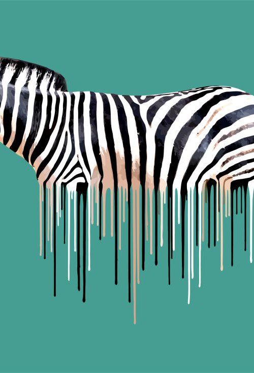 Zebra- Green by Carl Moore